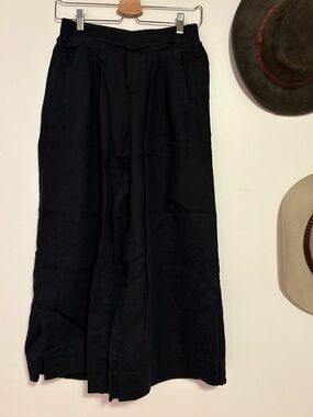 Athleta Black Wide-Leg Chinos